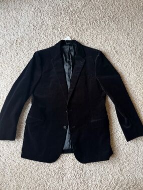 Ralph Lauren Black Velvet Sport Coat - Single-Breasted